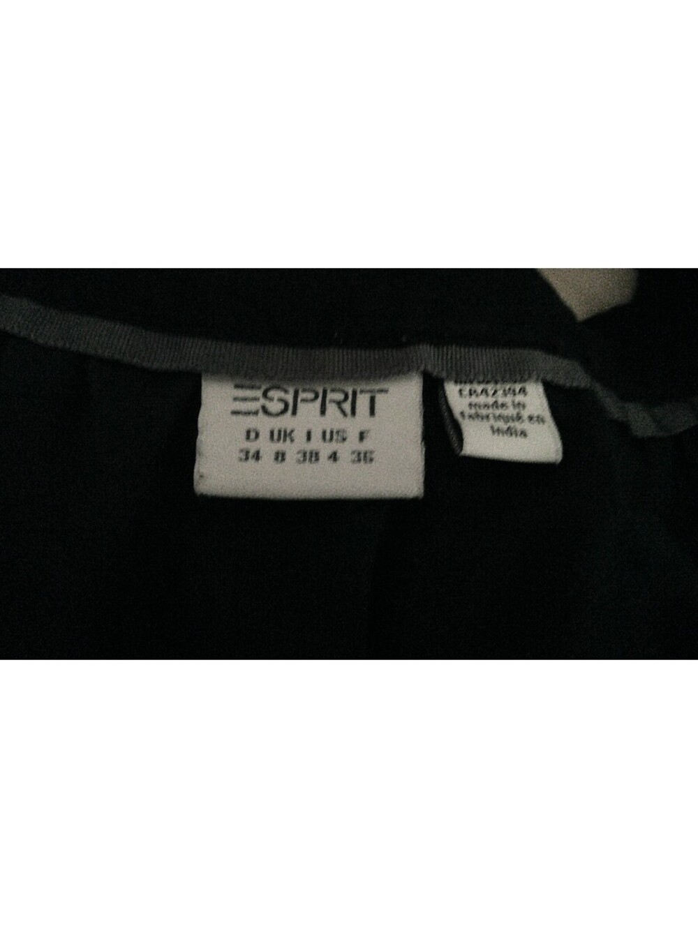Vintage Esprit Black Embroidered Midi Dress Size 4